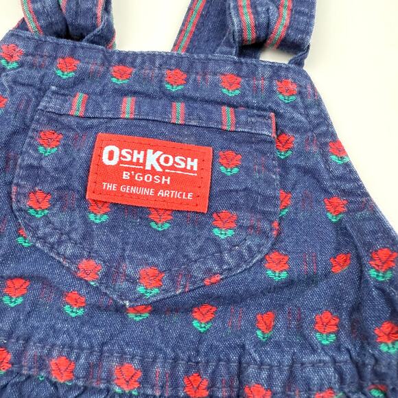 OshKosh Vintage Denim Floral Jumper Dress - Picture 3 of 11